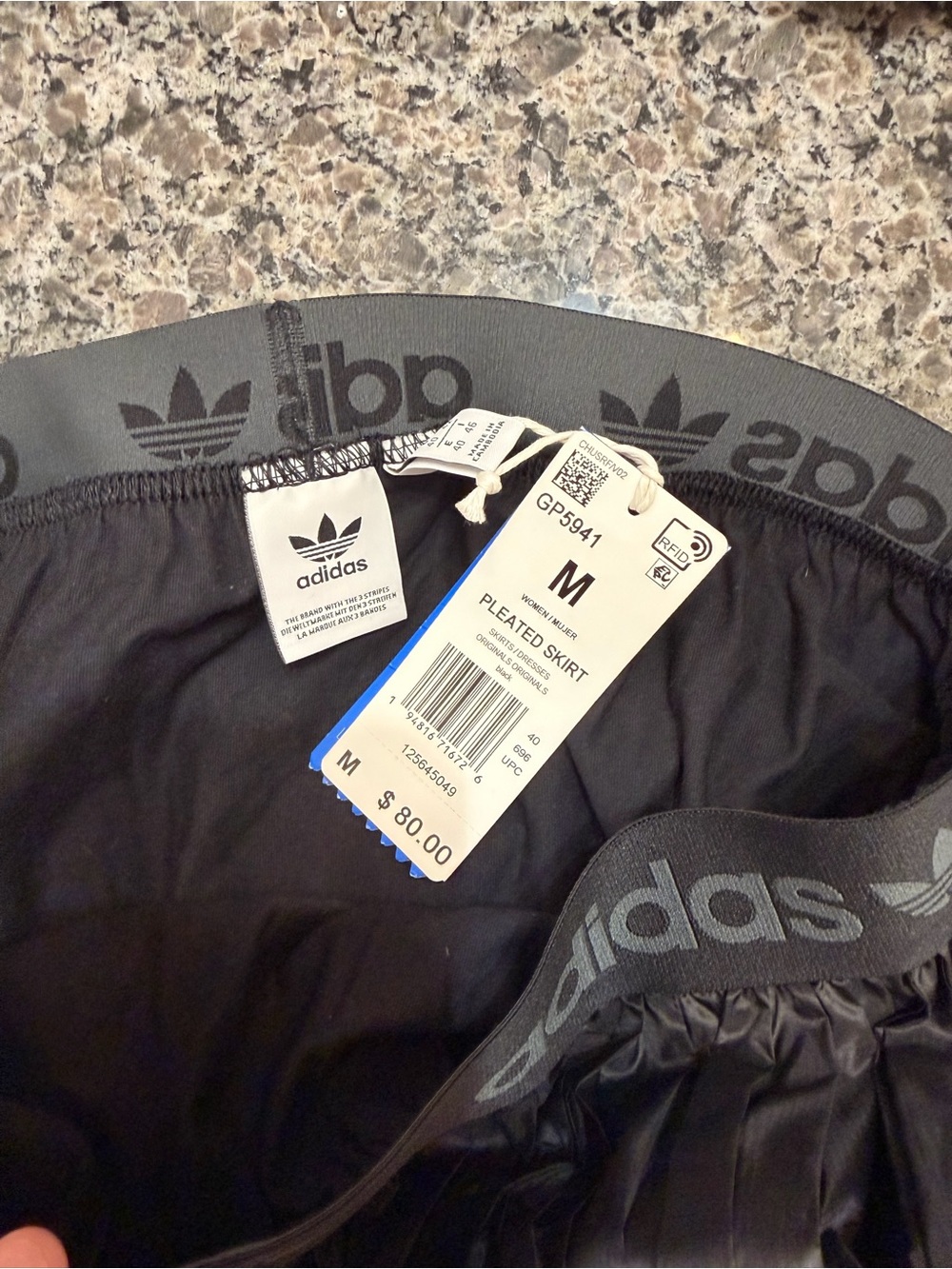 Adidas Black Pleated Midi Skirt - Picture 5 of 6